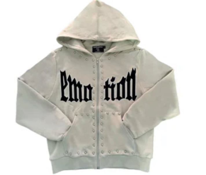 Mixed Emotion Cream Zip Up