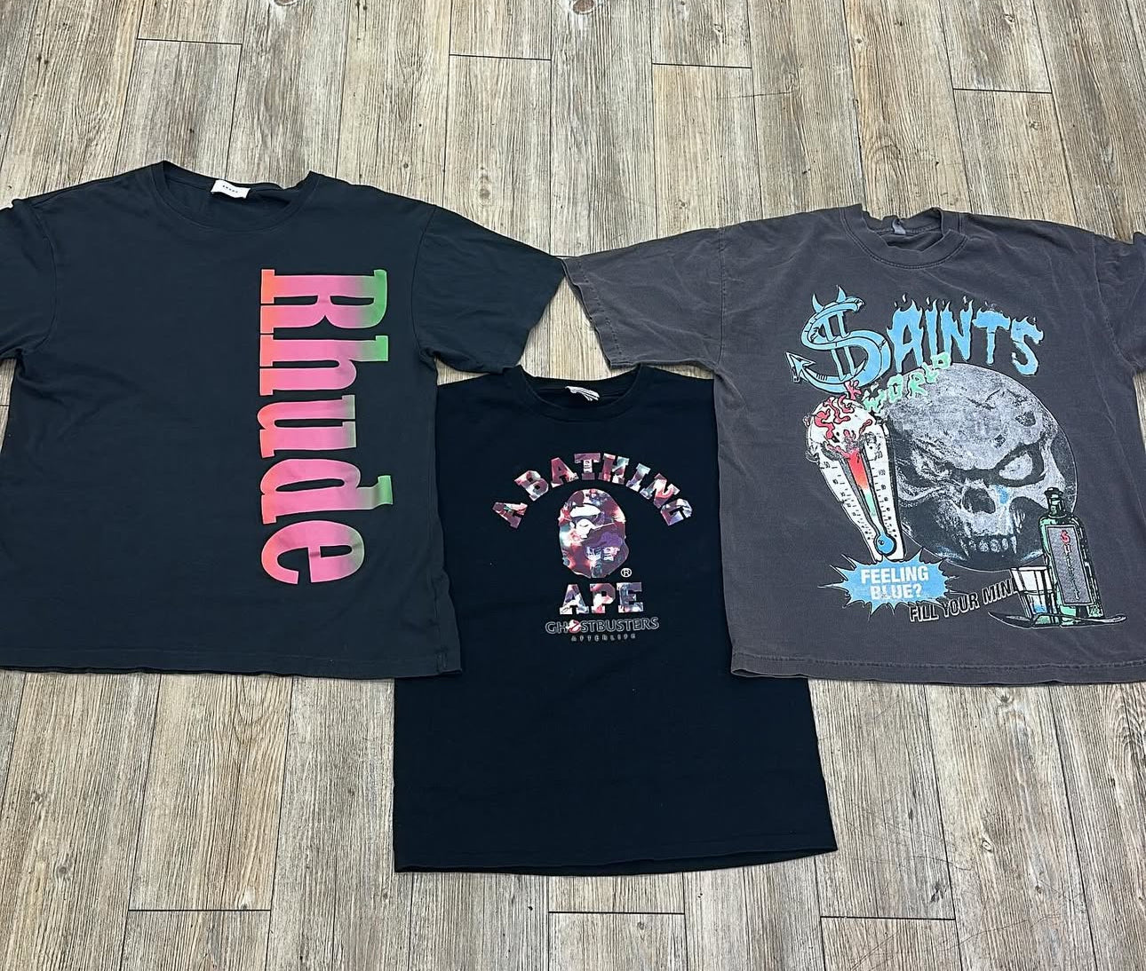 $aints Faded Grey Tee Used