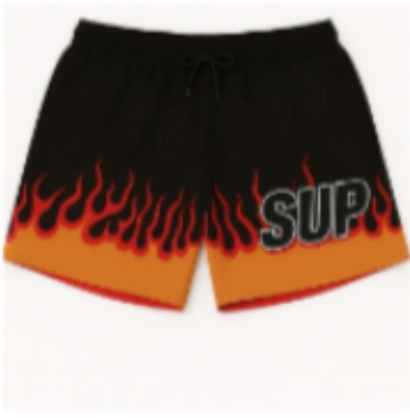 Sup Black flames shorts