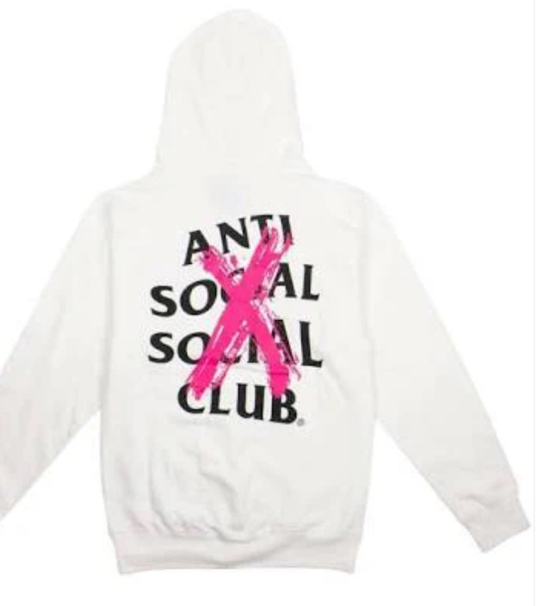 ASSC White Pink Cancelled hoodie