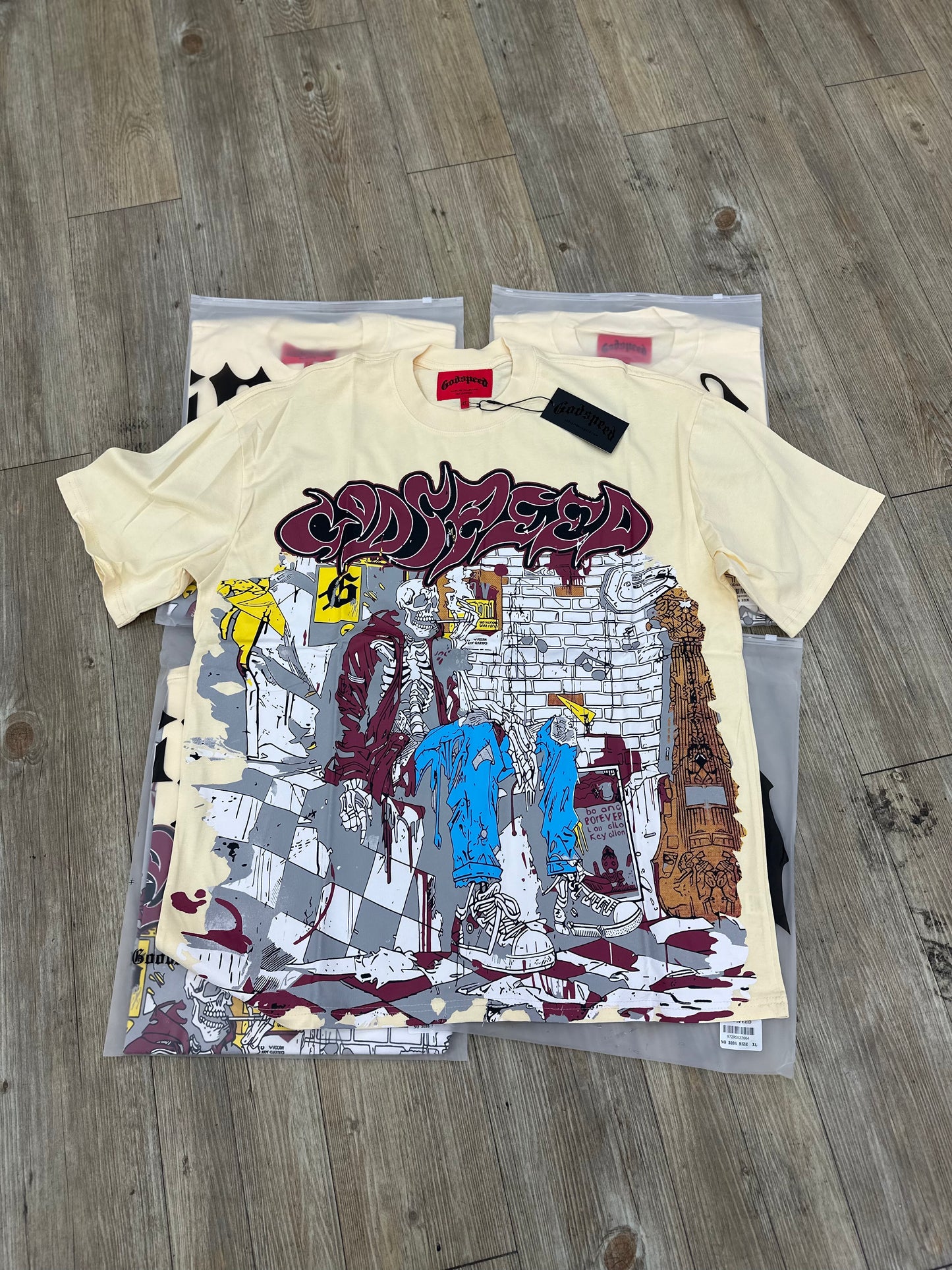 God speed cream stoner tee