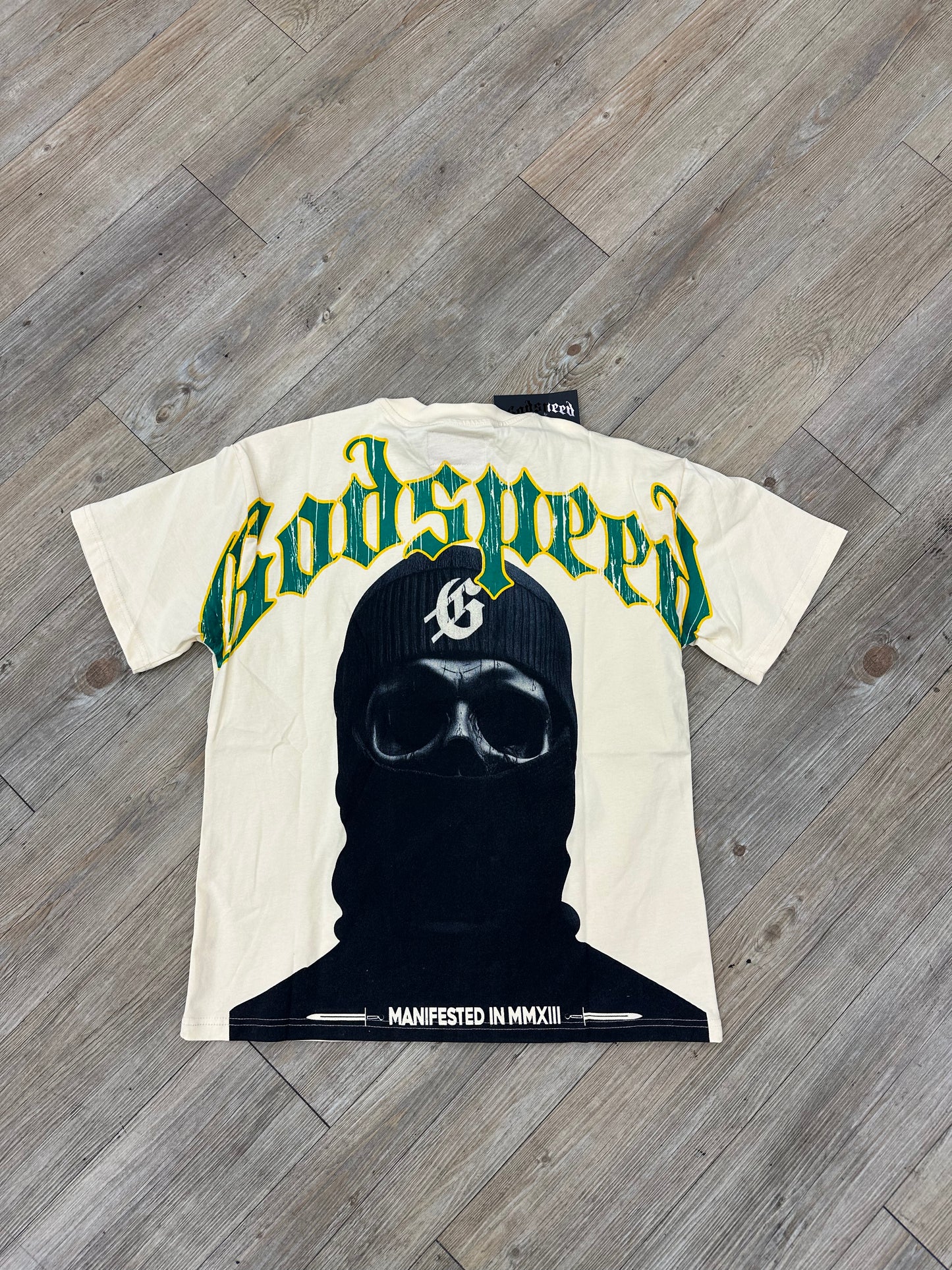 God speed cream balaclavas tee