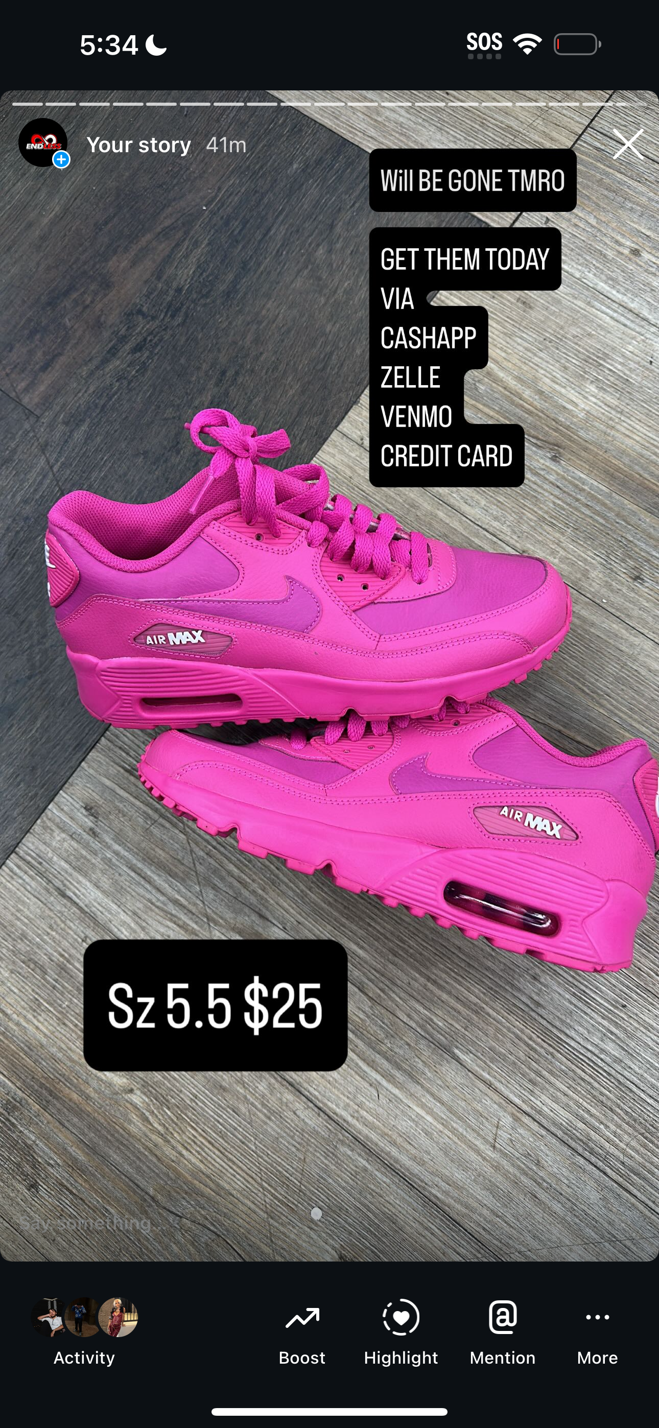 Nike pink air max