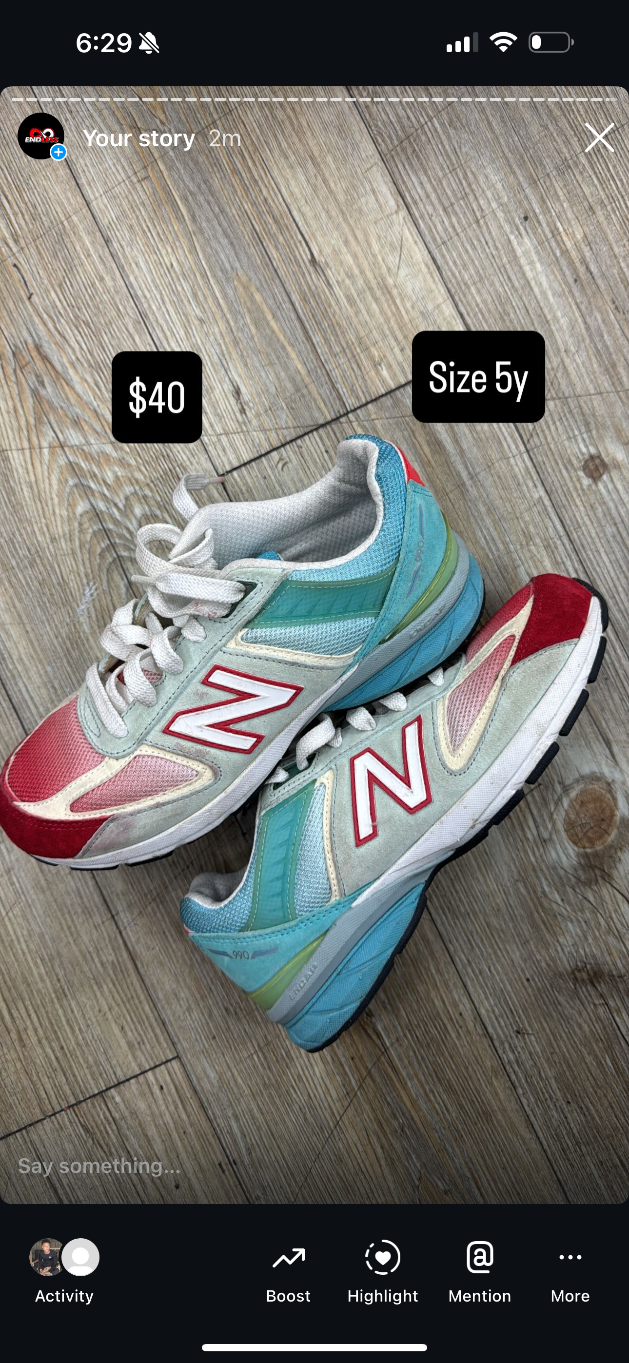 New Balance 990 Ice Blue