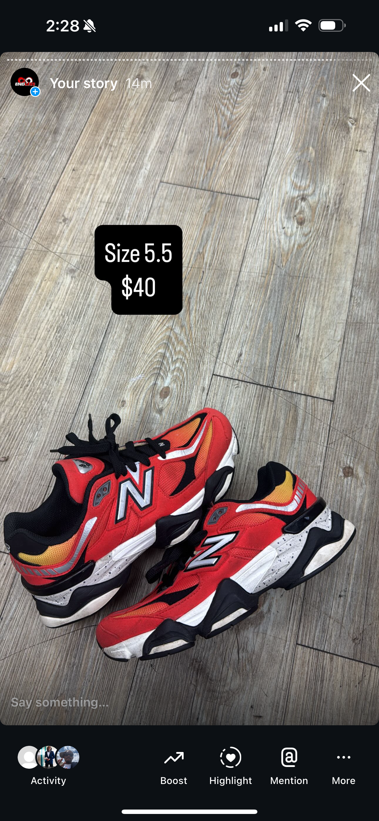 New Balance Orange Fire