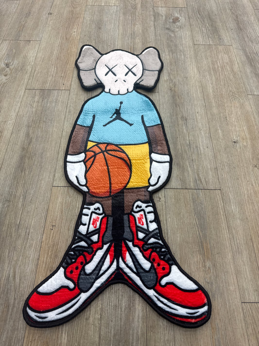 Kaws Standing With Basketball rug