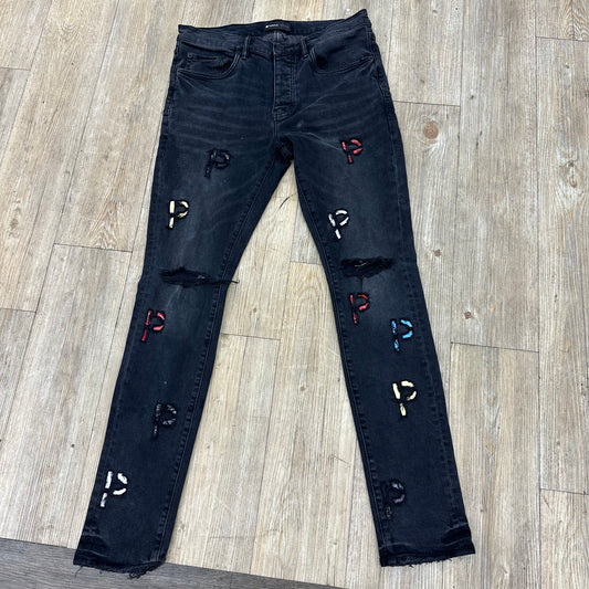 Purple Jean multicolor spots