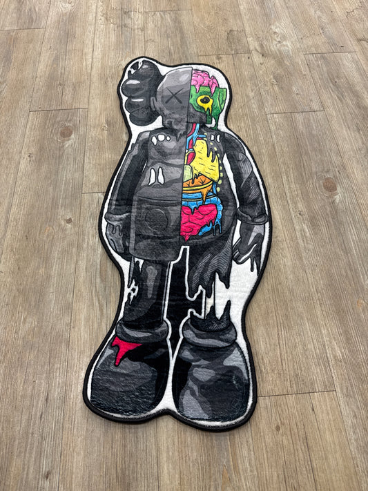 Kaws Black Organ Rug