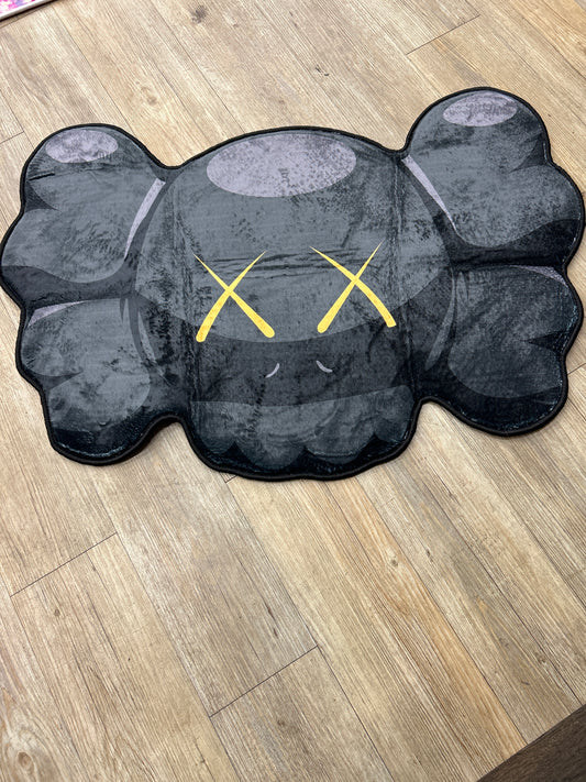 Kaws big head black Rug