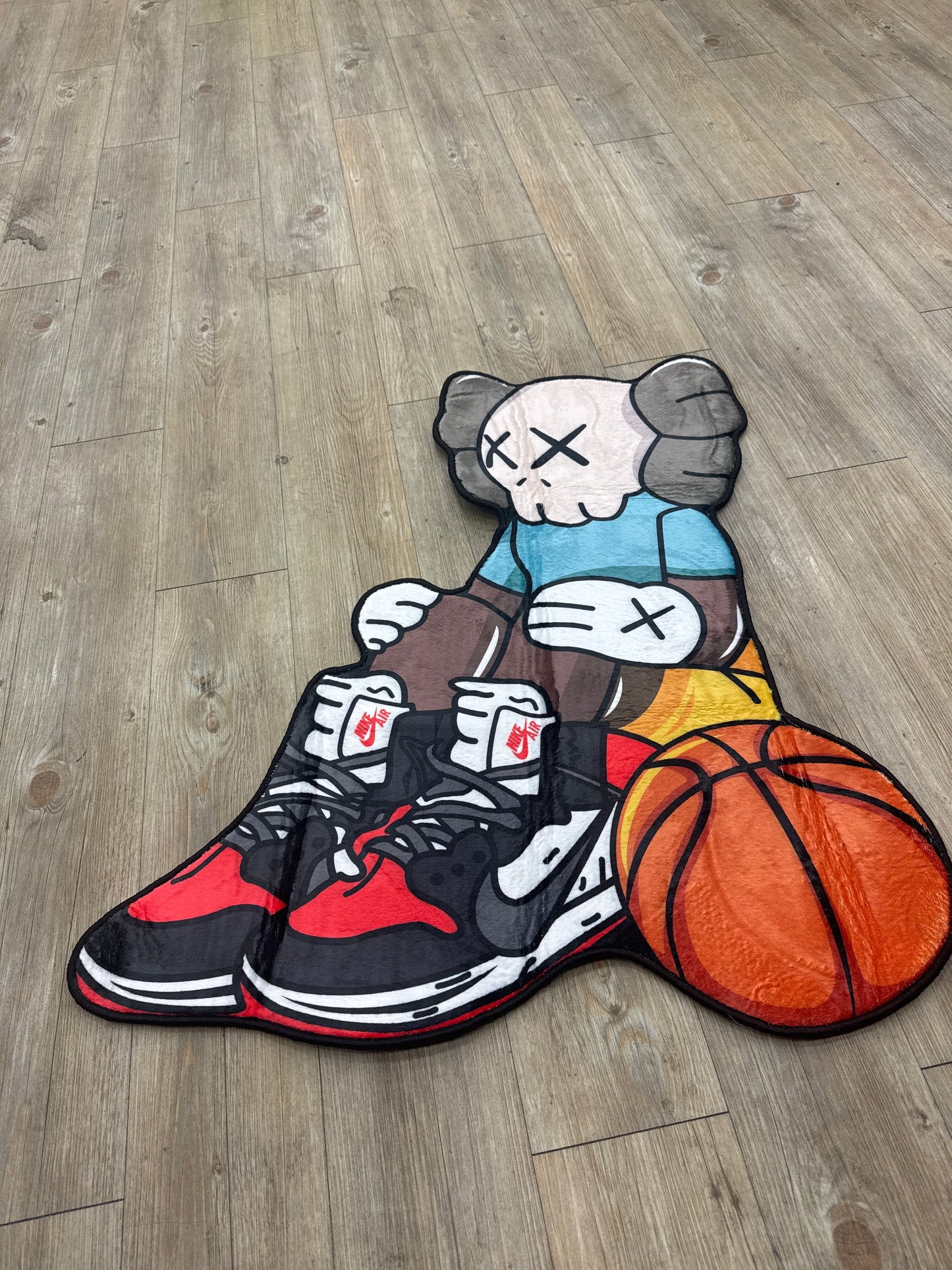 Kaws Sitting Down W Basketball rug