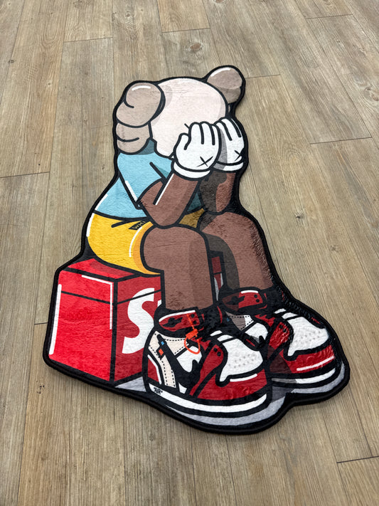 Kaws Sitting Down Rug