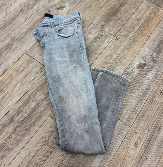 Purple Brand Jeans Blue Denim Jeans Right Knee Cap