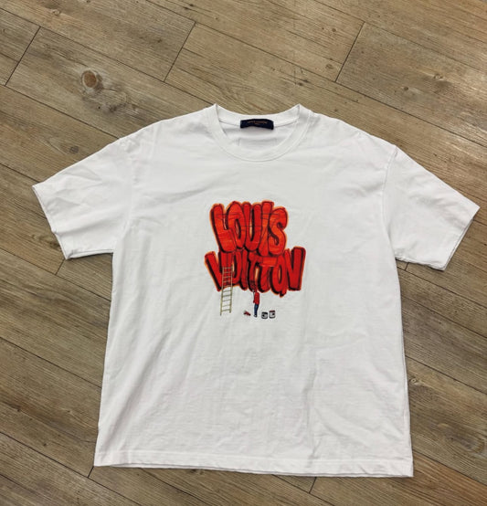 Louis V White Red Stair Tee