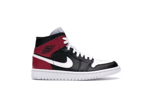 Jordan 1 Mid Black Noble Red