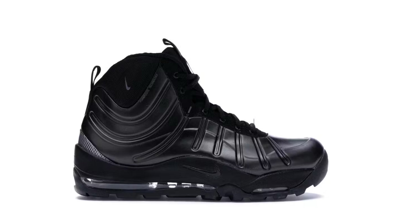 Nike Air Bakin Posite Boot Triple Black  USED with box