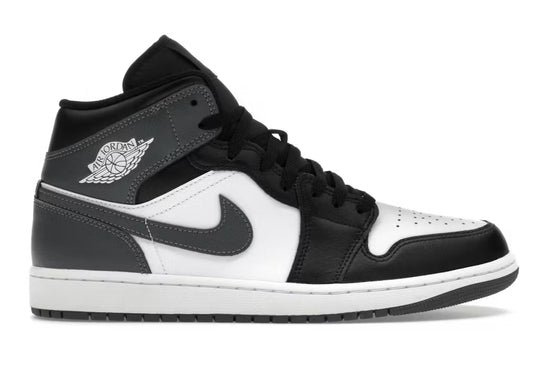 Jordan 1 Mid Black White Iron Grey