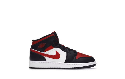 Jordan 1 Mid Black Fire Red
