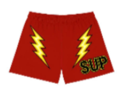 Sup Bolt red yellow shorts
