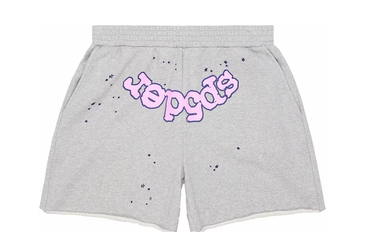 Spider og web logo sweat heather grey shorts