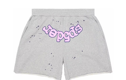 Spider og web logo sweat heather grey shorts