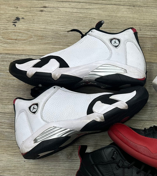 Jordan 14 black toe no box