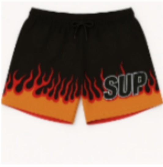 Sup Black flames shorts