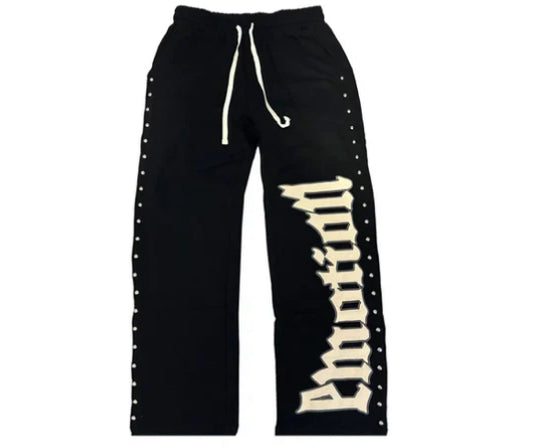 Mixed Emotion Black Sweats