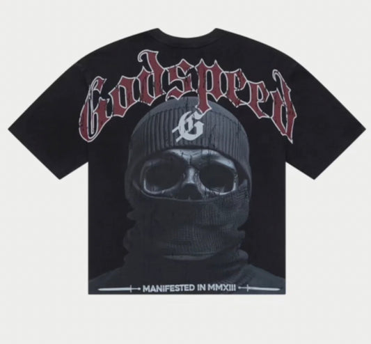 God Speed Black Balaclava Tee