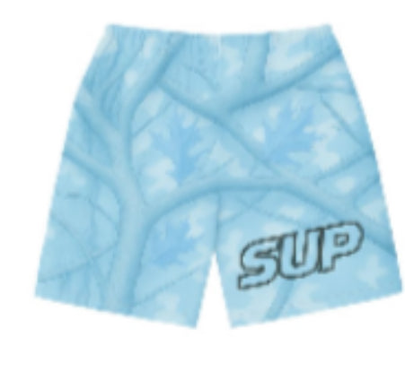 Sup Camo light blue shorts