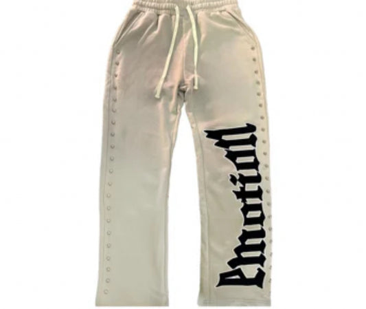 Mixed Emotion Cream Sweatpants