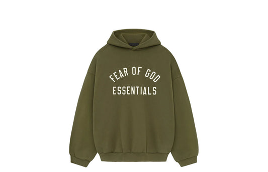 Essential Military Green Fleece Hoodie
