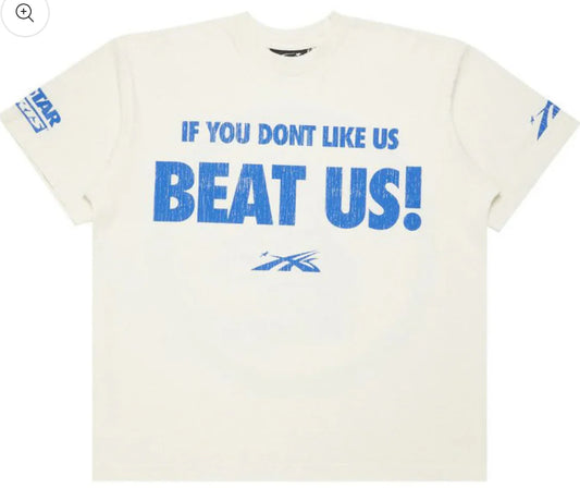 Hellstar Beat Us White Blue Tee