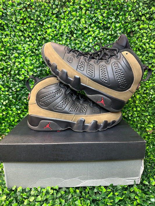 Jordan 9 olive used with box