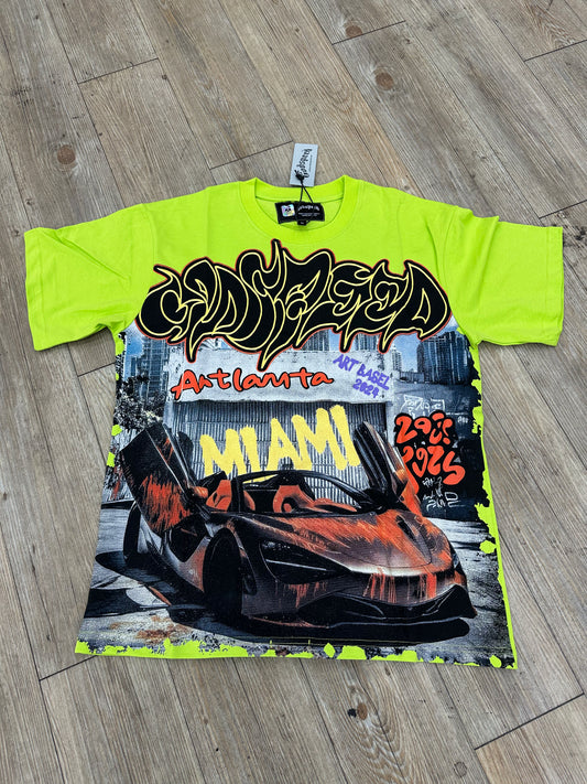 God speed neon supercar tee