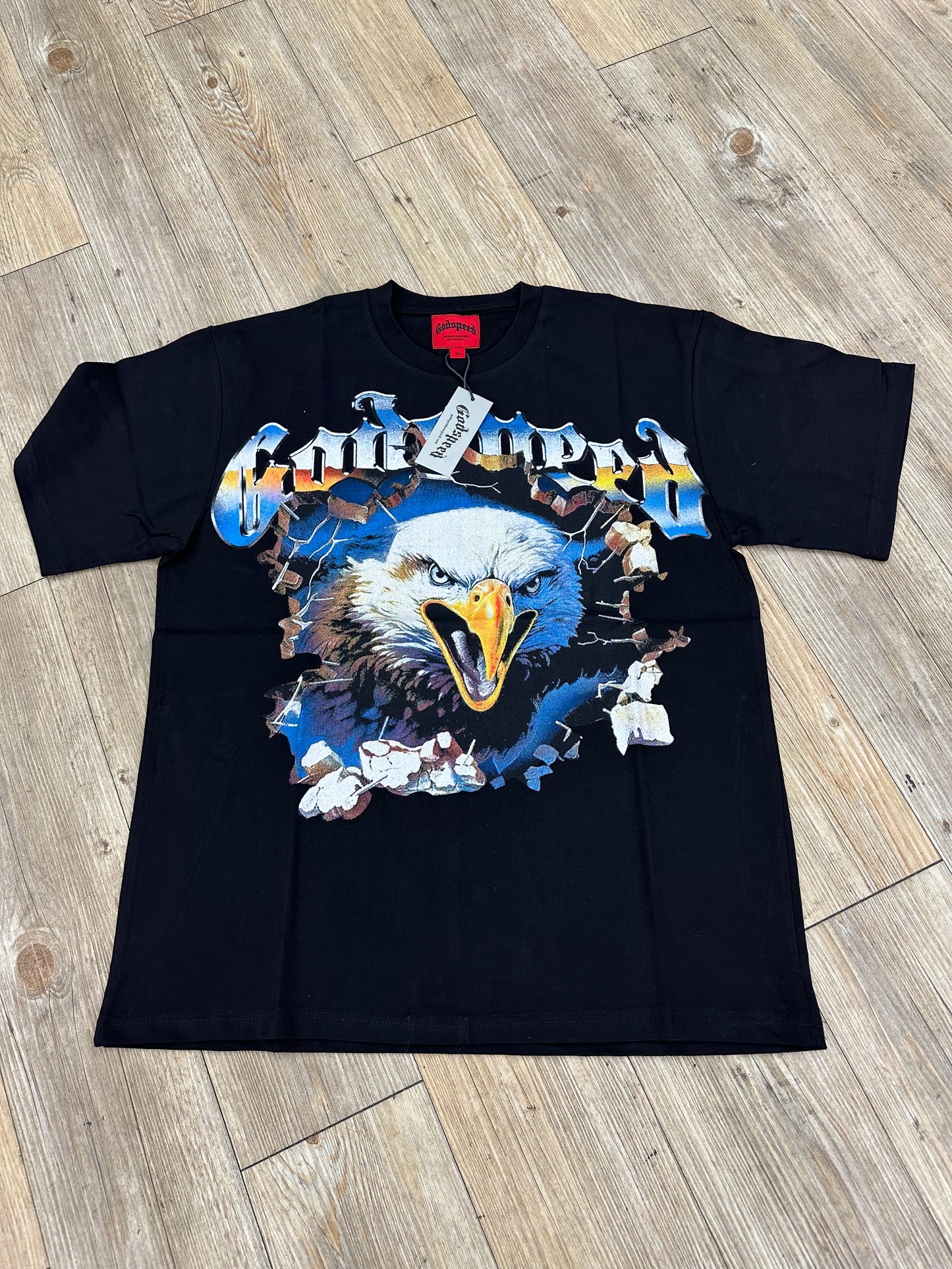 God speed black eagle tee
