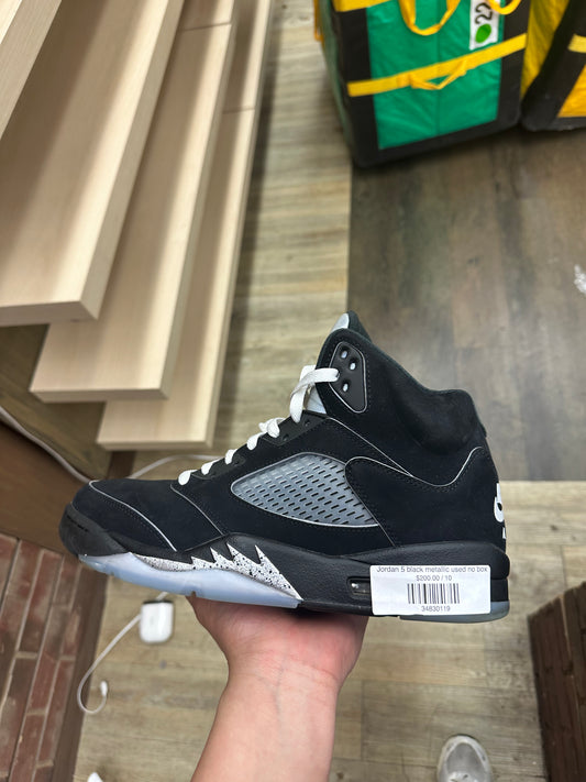 Jordan 5 black metallic used no box