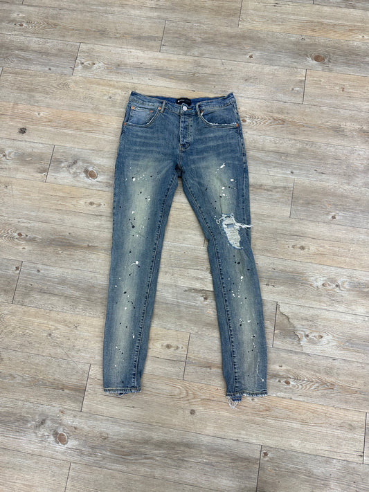 Purple jeans paint splatter used with no back or front tag