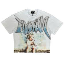 Mixed Emotion white angel bird tee