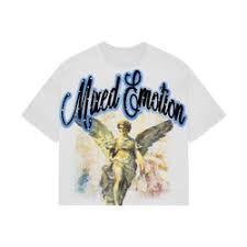 Mixed Emotion white rhinestone angel tee